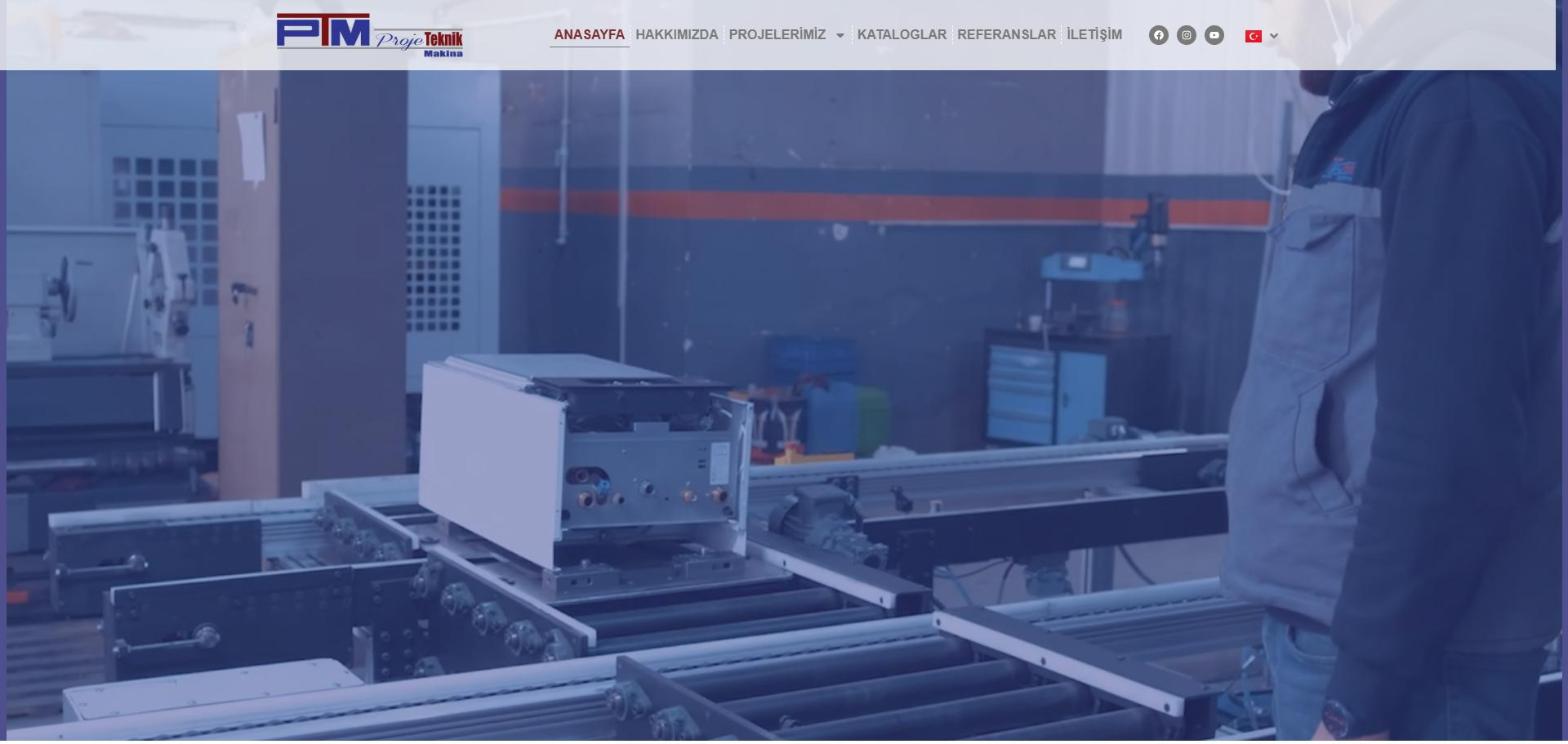 Proje Teknik Makina sənaye maşınları saytının ana səhifəsi