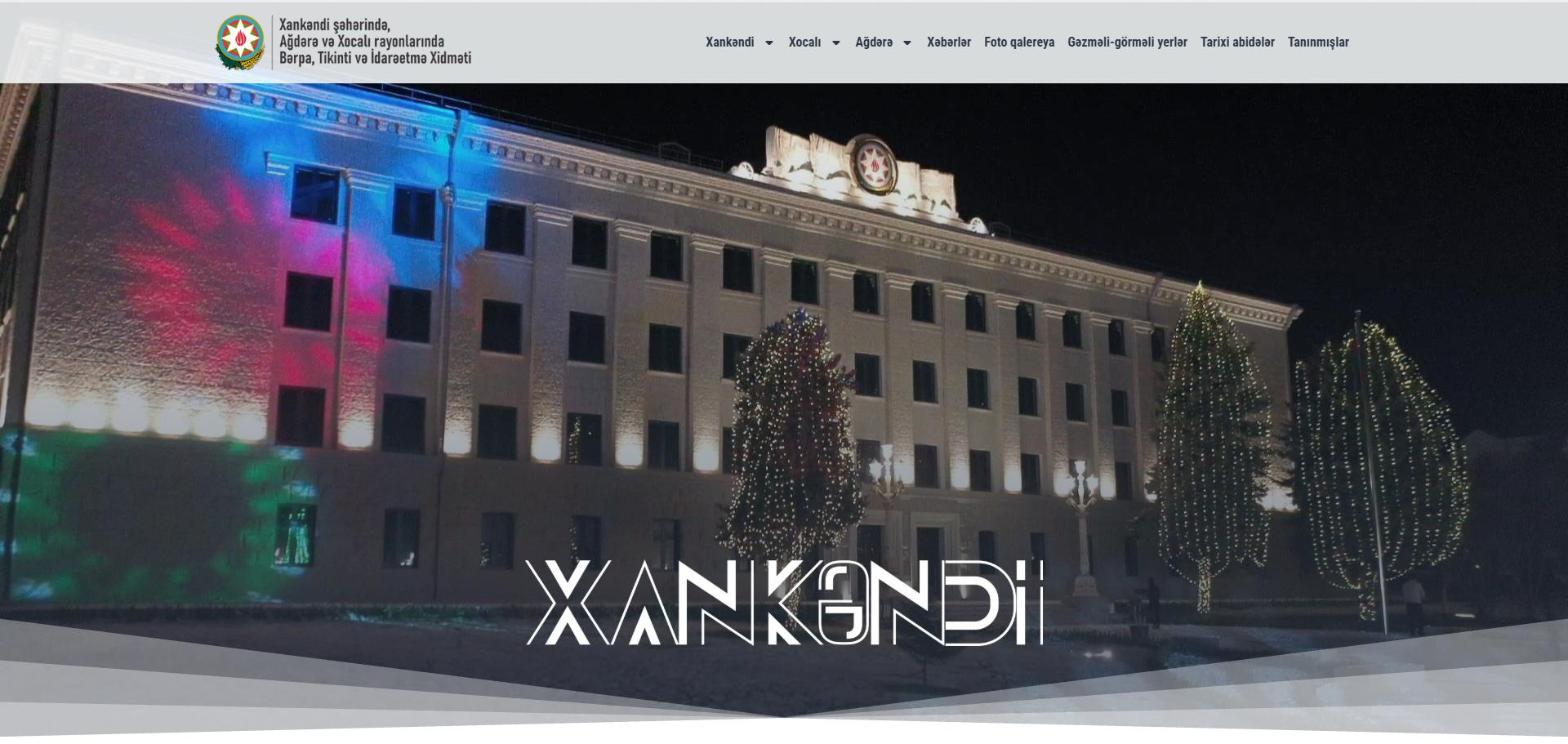 Xankəndi Bərpa, Tikinti və İdarəetmə Xidmətinin rəsmi saytı